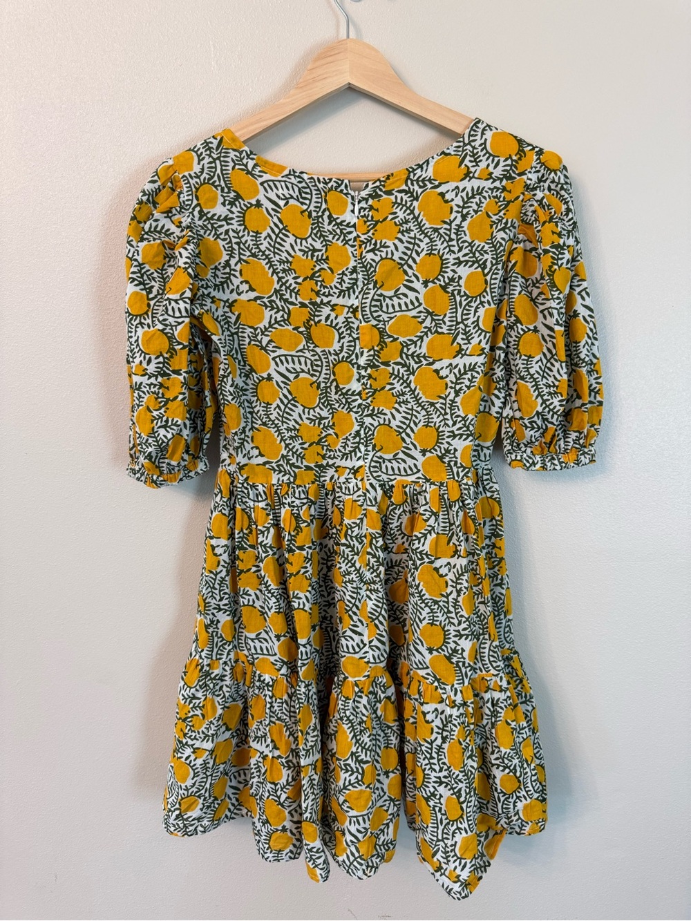 Mille Resort Kiki Lemon Print Mini Dress XS Cottagecore European Summer - Picture 7 of 8